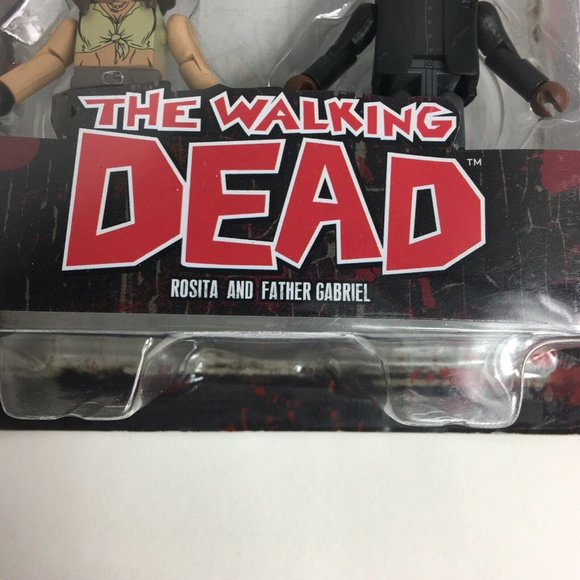 The Walking Dead Minimates Series 8 Rosita And Father Gabriel Mini Figures New - Picture 7 of 12